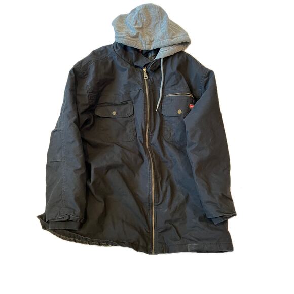 Wrangler Workwear Denim Hooded Insulated Jacket Mens 3XL - Picture 1 of 3